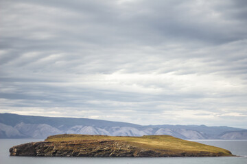 Fototapeta na wymiar Cape on Olkhon Island on Lake Baikalsmall island