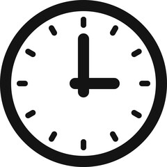 Wall clock icon. Time symbol. Interior furniture