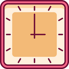 Clock icon. Office or home wall furniture symbol