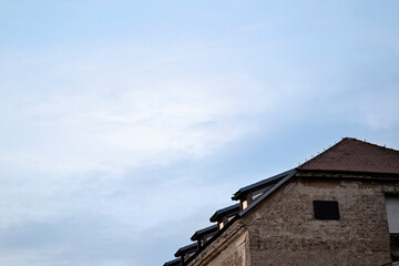 old house and the sky