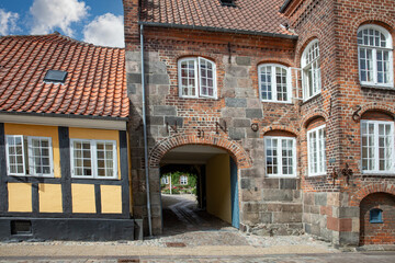 Fototapeta na wymiar Wanderlust in Old town of Viborg,Denmark,Scandinavia,Europe