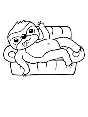 Zuhause Sofa Faultier chillen 