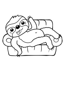 Zuhause Sofa Faultier chillen 