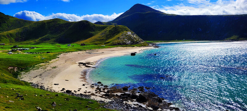 Haukland beach leknes norway