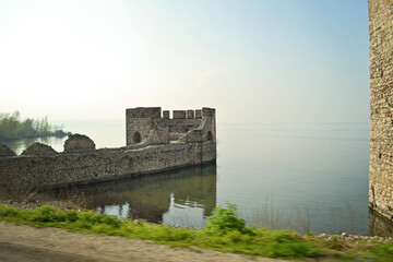 castle on the river bank