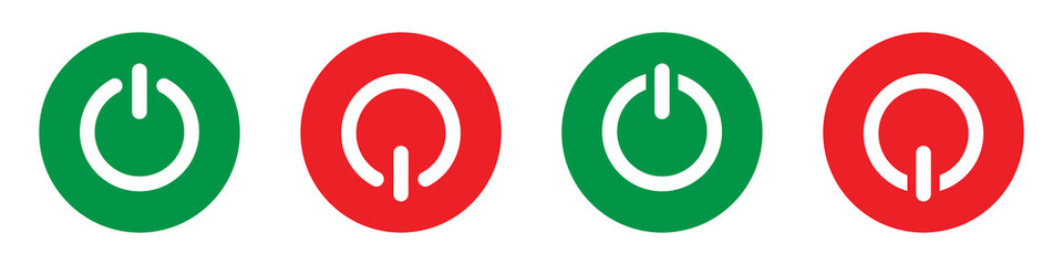 On off power button icon. Switch on switch off icon, vector illustration