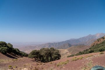 view over imlil valley in morocco