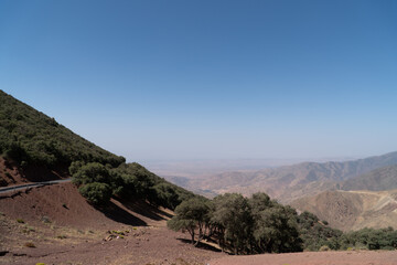 view over imlil valley in morocco