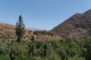 view over imlil valley in morocco