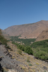 view over imlil valley in morocco