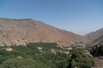 Fototapeta na wymiar Panoramic view over imlil valley
