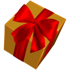 Gift box with red bow