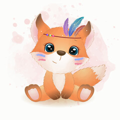 Cute boho fox
