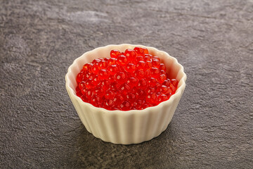 Luxury delicous red salmon caviar