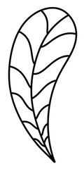 doodle tree leaves line icon