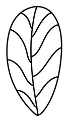 doodle tree leaves line icon