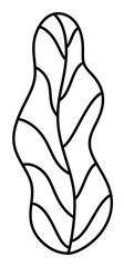 doodle tree leaves line icon