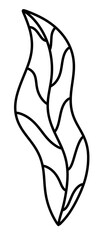 doodle tree leaves line icon