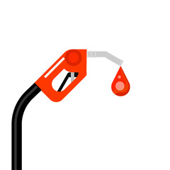 The fuel nozzle illustration  on isolated background.