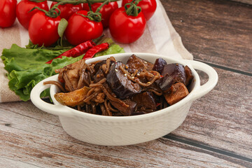 Udon soba with pork and vegetables