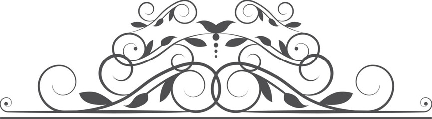 Elegant page decoration. Flourish vintage header ornament