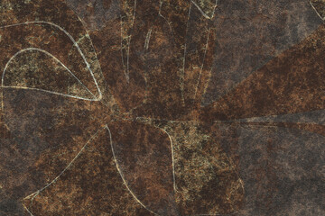 Corrosion on the metal surface - destroyed and rusty plates