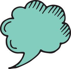 Speech bubble color doodle. Message balloon icon