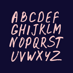 Hand drawn alphabet. Typography design vector. Font set. ABC letters. Upper case. - 522583898