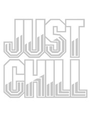 Naklejka premium Just Chill Text Logo 