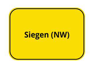 Ortseingangsschild - Siegen NW
