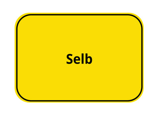 Ortseingangsschild - Selb