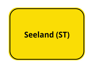 Ortseingangsschild - Seeland ST
