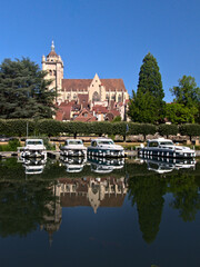 Fototapeta premium Dôle, August 2022 - Visit to the beautiful town of Dôle in Franche-Comté Burgundy - Birthplace of Louis PASTEUR