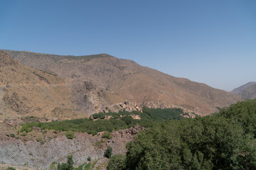 Panoramic view over imlil valley
