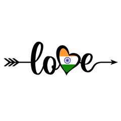 Love Flag of India