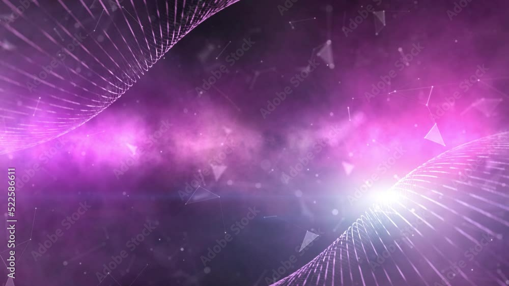 Aufkleber looped digital metaverse cyberspace network lines and dots animation. seamless looping copy space ba