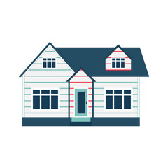 House vector icon in flat style isolated on white background.