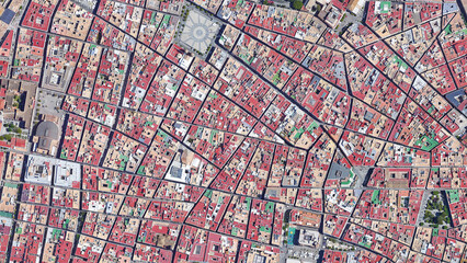 City of Cadiz looking down aerial view from above – Bird’s eye view Cadiz, Spain