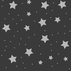Stars seamless pattern. Background texture of starry design.