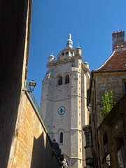 Fototapeta premium Dôle, August 2022 - Visit to the beautiful town of Dôle in Franche-Comté Burgundy - Birthplace of Louis PASTEUR