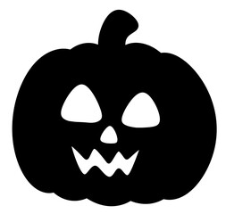 Halloween pumpkin silhouette icon.