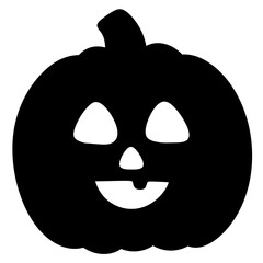 Halloween pumpkin silhouette icon.