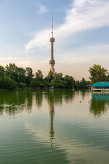 The Tashkent Television TV Tower or Toshkent Teleminorasi is a 375 metre high tower located in Tashkent city, Uzbekistan