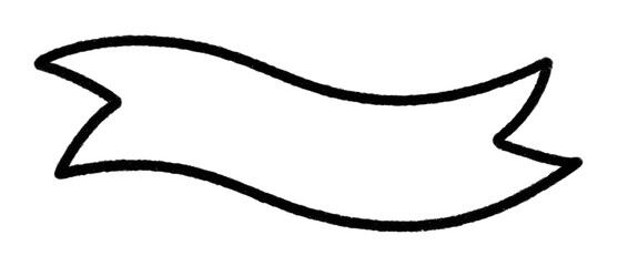 Fototapeta premium Ribbon black thin line icon