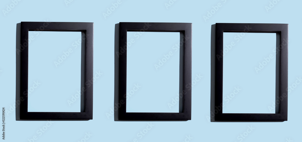 Poster blank rectangle picture frames with copy space