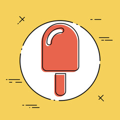 Vector illustration of single isolated icecream icon