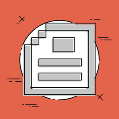 Vector illustration of pixel computer icon