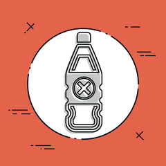 Vector illustration of single isolated dangerous bottle icon