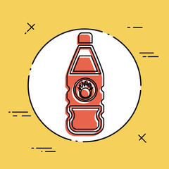 Vector illustration of single isolated danger bottle icon