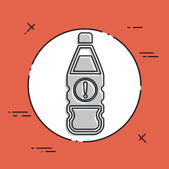 Obraz premium Vector illustration of single isolated dangerous bottle icon